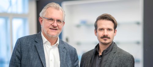 Die beiden Kammer-Funktionäre Kastner und Glaser direkt in die Kamera.